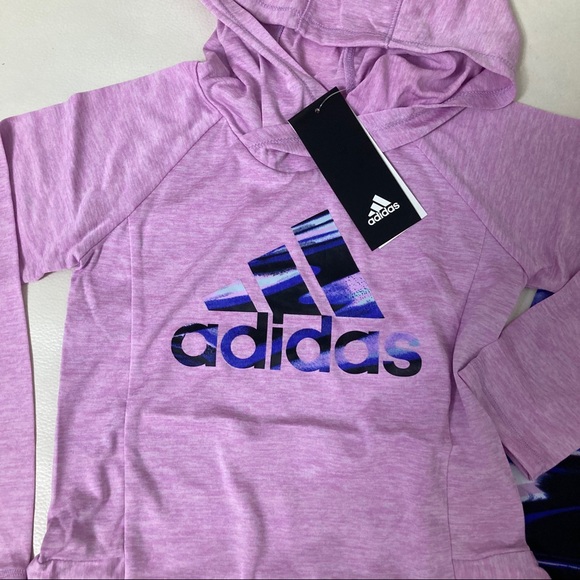 Adidas Pink hoodie cute active performance dri-fit set 4031 - Picture 5 of 6